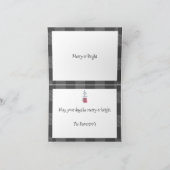 パインツリーブラックレッドホリデーカントリープレイド シーズンカード (内部)