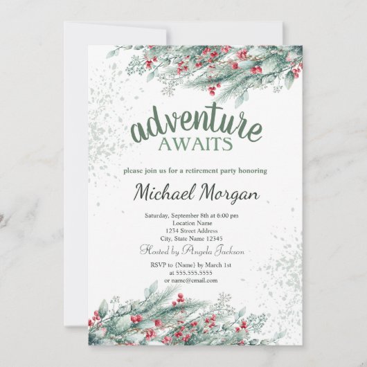 パインツリーブランチベリーズリタイアメント 招待状 (正面)