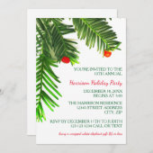 パインツリーブランチ – クリスマスパーティの招待状 招待状 (正面/裏面)