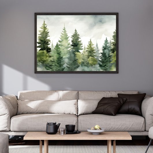 パインツリープリント | Winter Landscapeウォールアート ポスター