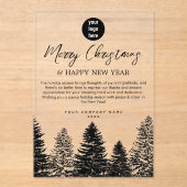 パインツリーホリデー企業のビジネスQRコードロゴ アクリル招待状 (正面)