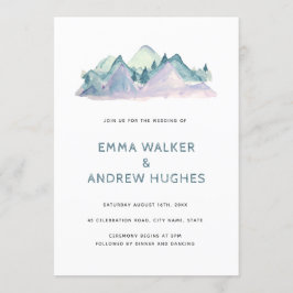 パインツリーマウンテンズ自然ウッドランドグリーン結婚ズ 招待状