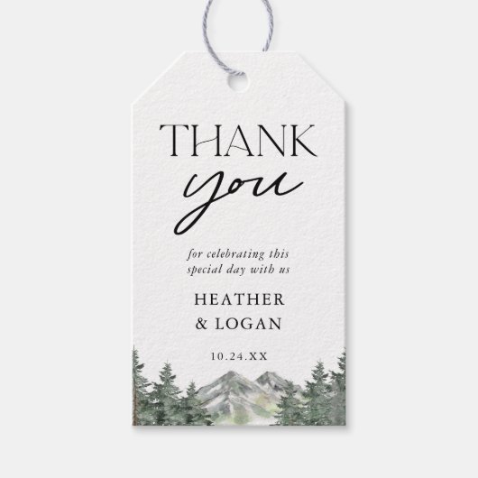 パインツリーマウンテン結婚ズありがとう ギフトタグ (正面)