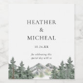 パインツリーマウンテン結婚式の引き出物 ワインラベル (シングルラベル)