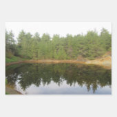 パインツリーリフレクションレイク ラッピングペーパーシート (正面3)