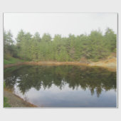 パインツリーリフレクションレイク ラッピングペーパー (フラット)