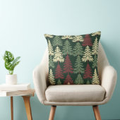 パインツリーレッドグリーン クッション (椅子)