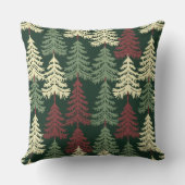パインツリーレッドグリーン クッション (裏面)