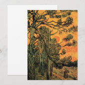 パインツリーレッドスカイ夕日ビンセント・ヴァン・ゴッホ (正面/裏面)