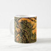 パインツリーレッドスカイ夕日ビンセント・ヴァン・ゴッホ コーヒーマグカップ (正面左)