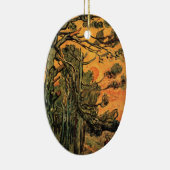 パインツリーレッドスカイ夕日ビンセント・ヴァン・ゴッホ セラミックオーナメント (右)