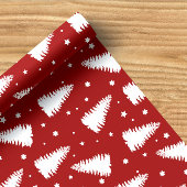 パインツリーレッドバッファロープレイドホリデー ラッピングペーパーシート