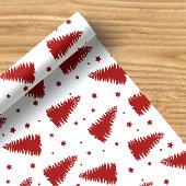 パインツリーレッドバッファロープレイドホリデー ラッピングペーパーシート