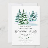 パインツリー企業のクリスマスホリデーパーティー 招待状 (正面)
