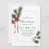 パインツリー企業のクリスマスホリデーパーティー 招待状 (正面)