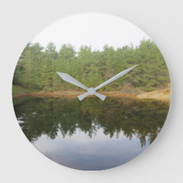 パインツリー反射湖 ラージ壁時計