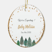 パインツリー私たちは両親を期待しているオーナメント セラミックオーナメント (左)
