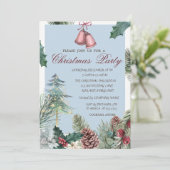 パインツリー金ゴールドスターズパインコーンクリスマスパーティー 招待状 (スタンド正面)