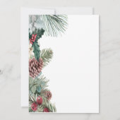 パインツリー金ゴールドスターズパインコーンクリスマスパーティー 招待状 (裏面)