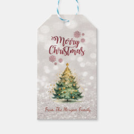 パインツリー、きらびやかな《写真》ぼけ味休日 ギフトタグ