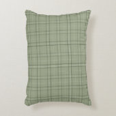 パインディアプレイド – セージ緑のカビコレタータンチェック。 アクセントクッション (正面(垂直))