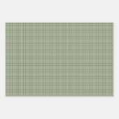 パインディアプレイド – セージ緑のカビコレタータンチェック。 ラッピングペーパーシート (正面3)