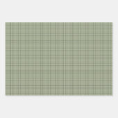 パインディアプレイド – セージ緑のカビコレタータンチェック。 ラッピングペーパーシート (正面2)