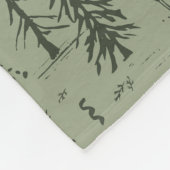 パインディアレイクライフ – セージ緑の森のパターン。 フリースブランケット (角)