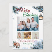 パインニードルクリスマス5フォトファミリーメモリーズ シーズンカード (正面)