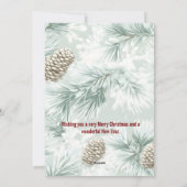 パインニードルクリスマス5フォトファミリーメモリーズ シーズンカード (裏面)