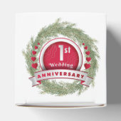 パインニードルリースレッド結婚1周年記念 フェイバーボックス (上部)