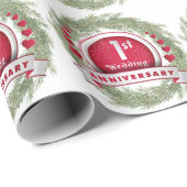 パインニードルリースレッド結婚1周年記念 ラッピングペーパー (ロールコーナー)