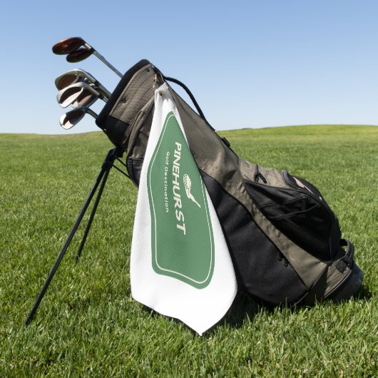 パインハーストノースカロライナのゴルフ目的地 ゴルフタオル (グリーン)