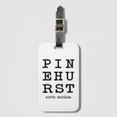 パインハーストNCノースカロライナ歓迎ビジターギフト ラゲッジタグ (正面縦)
