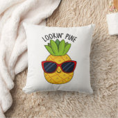 パインパイナップルおもしろいパンを探す クッション (ブランケット)