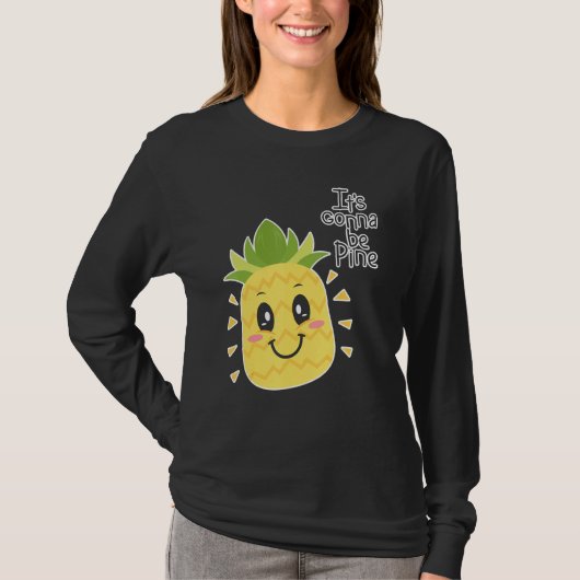 パインパイナップルアロハビーチハワイアン Tシャツ (正面)