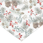 パインパインコーンレッドベリー ショートテーブルランナー (コーナー)