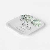 パインパーソナライズされたエレガントスのクリスマスに手書き ペーパープレート (傾斜あり)