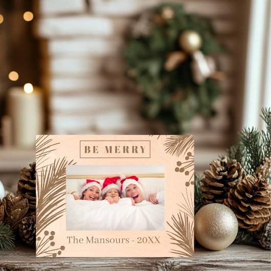 パインパーソナライズされたツリー木造 レーザー彫刻フレーム