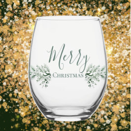 パインパーソナライズされたモダンユニークスのクリスマスプレゼント ステムなしワイングラス