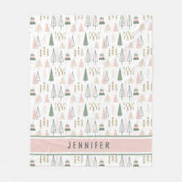 パインパーソナライズされたリトリートお洒落フリース フリースブランケット