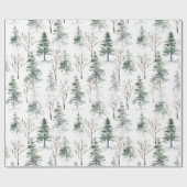 パインフォレストクリスマスホリデーラッピング紙 ラッピングペーパー (フラット)
