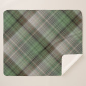 パインフォレストグリーンとブラウンプライド シェルパブランケット (正面(横))