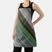 パインフォレストブラウンとグリーンストライプ エプロン (インサイチュ)