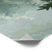 パインフォレストブルゴーニュバラ結婚のウェルカムサイン ポスター (角)