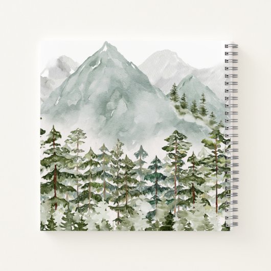 パインフォレストマウンテンキャビンレイクハウスゲストブック ノートブック (裏面)