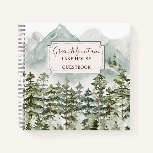 パインフォレストマウンテンキャビンレイクハウスゲストブック ノートブック (正面)