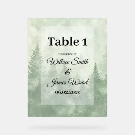 パインフォレスト素朴ミニマリスト国の結婚式 アクリルサイン