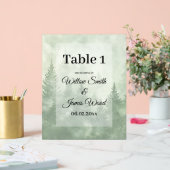 パインフォレスト素朴ミニマリスト国の結婚式 アクリルサイン (ウェディング)