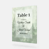 パインフォレスト素朴ミニマリスト国の結婚式 アクリルサイン (傾斜)